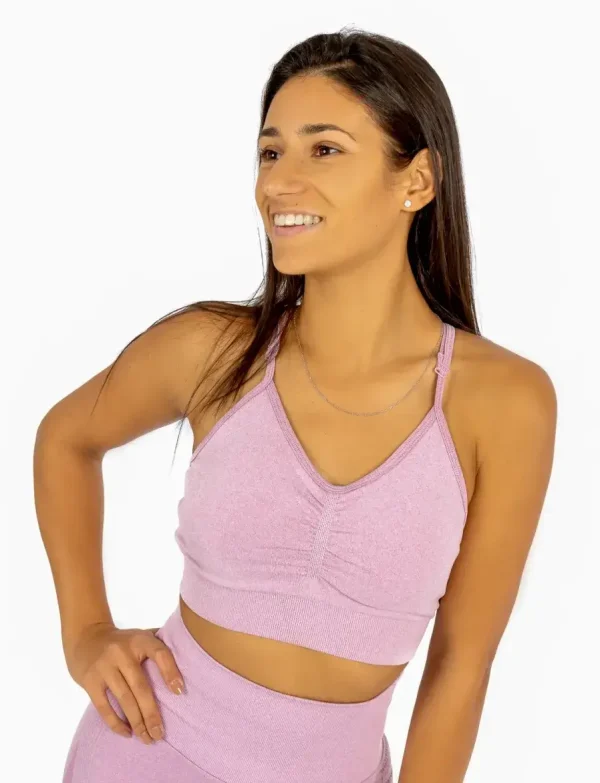 Aurora lila sportski grudnjak na bretele