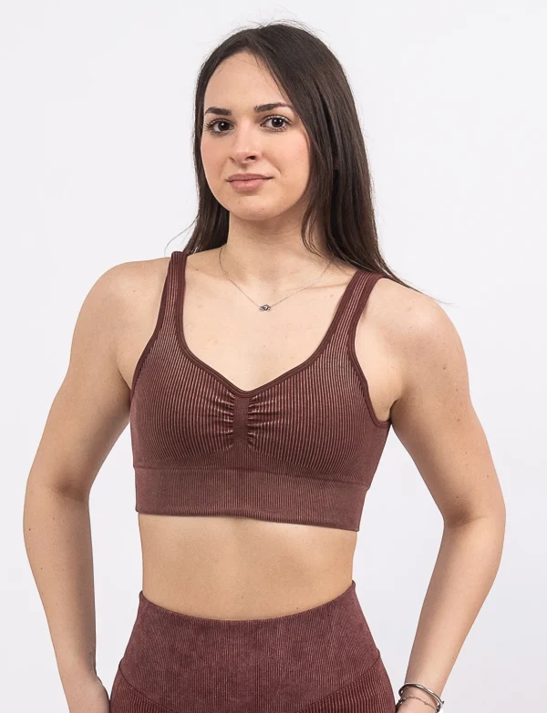 Cozy brown top na bretele