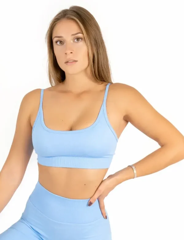 Selena blue top na bretele