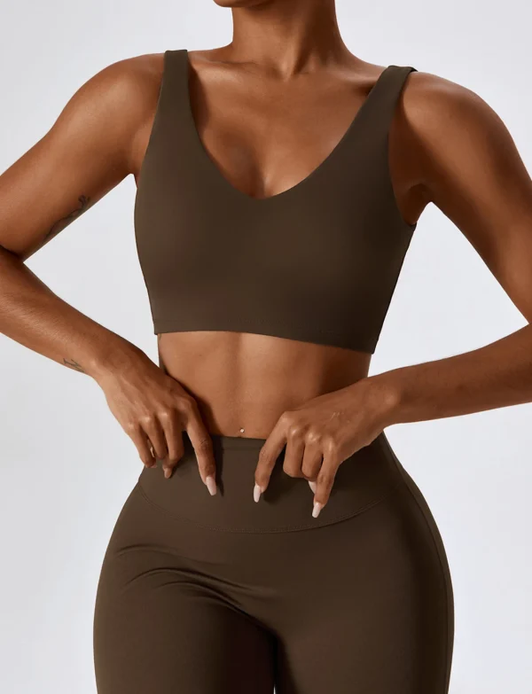 Leila brown top na bretele