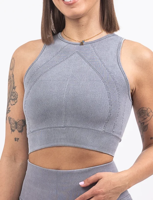 Mist gray top na bretele