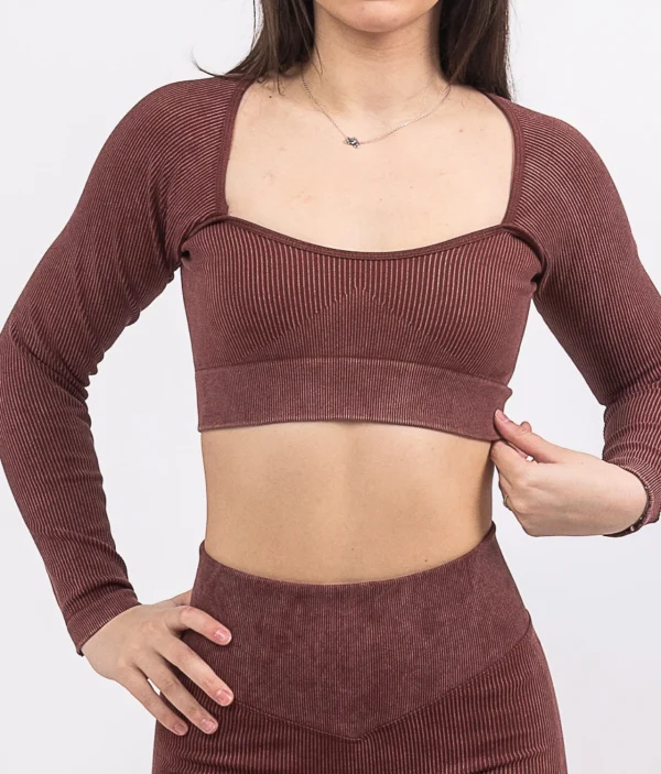 Cozy brown top na dug rukav 4